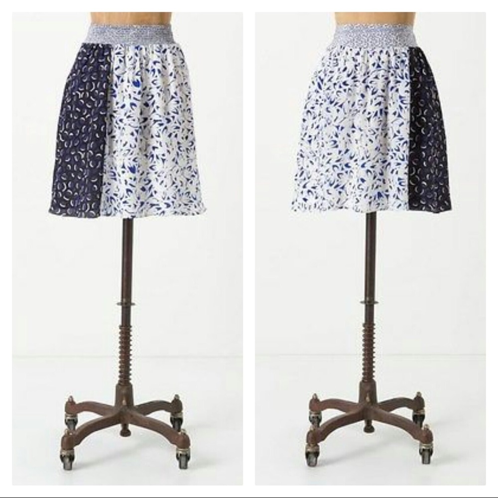 Maeve Anthropologie Silk Carrizo Skirt
